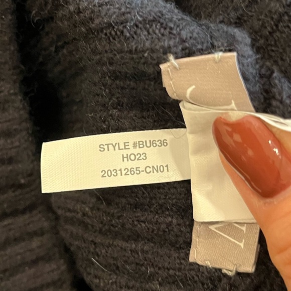 J.Crew Chunky knit balaclava in super soft yarn black one size NWT - Picture 5 of 5